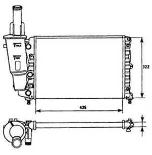 Kylare, motorkylning, fiat punto, punto van, lancia y, 46465015, 7718660