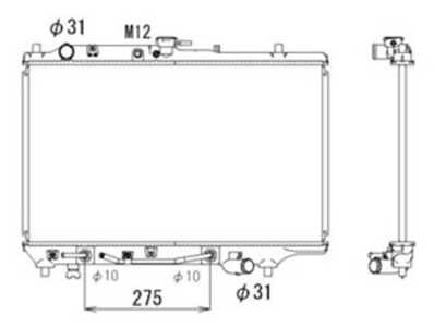 Kylare, motorkylning, mazda 323 c iv, 323 f vi, 323 s iv, 323 s vi, B61L15200B, B61L15200C, B61L15200D, B61L15200E