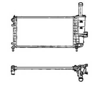 Kylare, motorkylning, fiat punto, punto skåp/halvkombi, 3974106R25, 4351216030, 4351216031, 51714679