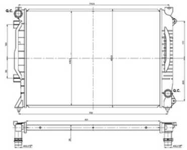 Kylare, motorkylning, audi a6 c5, a6 c5 avant, allroad c5, 4B0121251, 4B0121251L