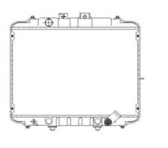 Kylare, motorkylning, hyundai grace buss, grace skåp, h100 buss, h100 skåp, mitsubishi l 300 buss iii, l 300 skåp iii, 25300430