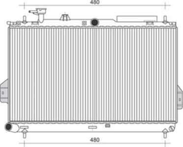 Kylare, motorkylning, hyundai highway van, matrix, trajet, 2531017000, 25310-17000, 2531017001, 25310-17001, 2531017002, 253101