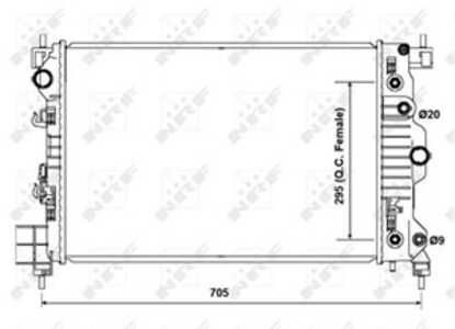 Kylare, motorkylning, chevrolet aveo halvkombi, aveo sedan, 4950902A00, 95316029, 95460096