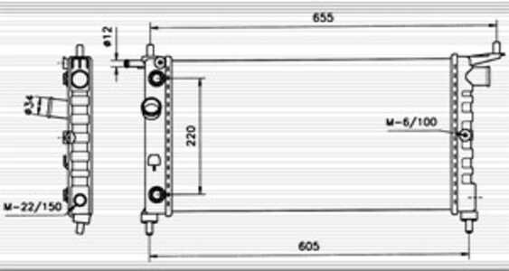 Kylare, motorkylning, opel combo skåp/stor limousine, corsa b, corsa b skåp/halvkombi, tigra, vauxhall tigra mk i, 1300150, 904