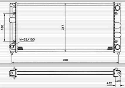 Kylare, motorkylning, vw passat b3/b4, passat b3/b4 variant, 353121253E, 353121253F