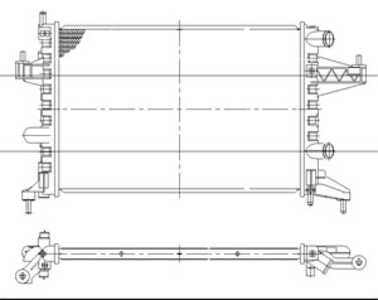 Kylare, motorkylning, opel,vauxhall, 1300236, 1300250, 1300334, 24445161, 25555161, 9201955, 93173379, 95513834