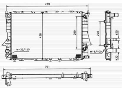 Kylare, motorkylning, audi 100 c4 avant, 100 c4 sedan, a6 c4, a6 c4 avant, 4A0121251C, 4A0121251F, 4A0121251P, 77 00 664 805, 7