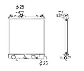 Kylare, motorkylning, suzuki wagon r+ halvkombi, 1770075F00, 1770076G20