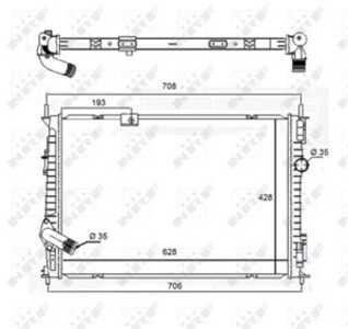 Kylare, motorkylning, nissan qashqai / qashqai +2 i, qashqai / qashqai +2 van i, 21400BB50A, 270600N070, 27060-0N070, 274153309