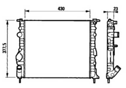 Kylare, motorkylning, nissan kubistar skåp, renault clio ii, kangoo, kangoo express, 2140000QAV, 7700314382