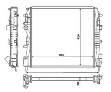 Kylare, motorkylning, renault kangoo, kangoo express, 8200384071, 8660003484, 895615301A