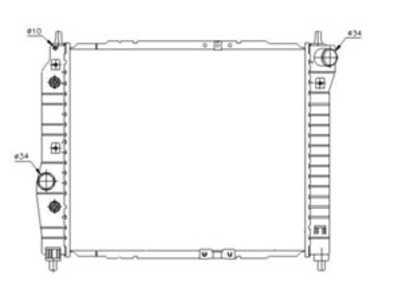 Kylare, motorkylning, chevrolet aveo / kalos halvkombi, aveo / kalos sedan, daewoo kalos, kalos sedan, 42438330, 4251228090, 43