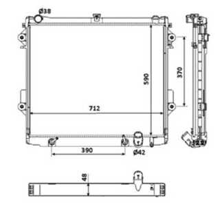 Kylare, motorkylning, lexus lx, toyota land cruiser 200, 1640050380, 1640050381, 1640050382, 1640050383, 1640050384, 1640050410