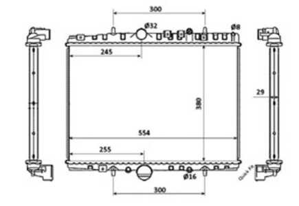 Kylare, motorkylning, citroën c5 i, c5 break i, c5 skåp / kombi, peugeot 406, 406 break, 607, 133054, 1331EE, E101H95