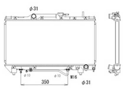 Kylare, motorkylning, toyota carina e vi, carina e sedan vi, 1640074810, 1640074830