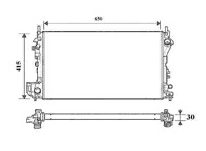 Kylare, motorkylning, opel signum halvkombi, vectra c, vectra c gts, vectra c kombi, 1300251, 13108569