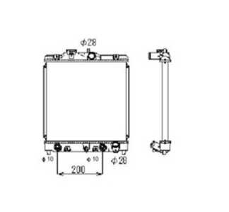 Kylare, motorkylning, honda civic coupé v, civic hatchback v, civic sedan v, crx iii, 19010P28G51, 19010P28G52, 4872542010, 487