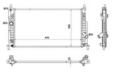 Kylare, motorkylning, mazda 3, 3 sedan, 251407613, 251407617, 251407617A, 251407617B, 251407617E, 291407343, LF8B1520Y, LF8M152