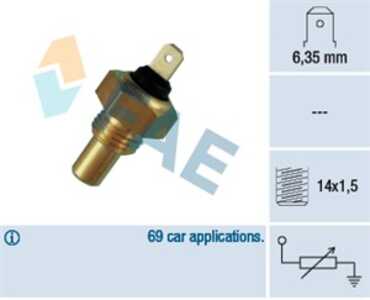 Kylvätsketemperatur-sensor, alfa romeo 145, 146, 155, 164, 33, 33 sportwagon, 75, 3M5A-R21812-CM, 4892361, 530 438, 60504210, 6