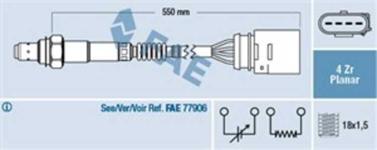 Lambdasond, Bak, Höger fram, Höger, Mitt, Vänster, audi,porsche,seat,skoda,vw, 06A 906 262 AJ, 1K0 998 262 Q