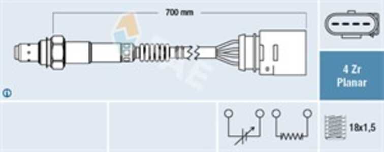 Lambdasond, Höger, audi,seat,skoda,vw, 022 906 262 AH, 030 906 262 D, 030 906 262 E, 030 906 262 L, 06A 906 262 AG, 06A 906 262