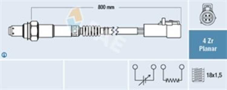 Lambdasond, Höger, ford, 1112475, 1127539, 1326414, 1327550, 1346367, 1S6F-9G444-AA, 1T24-9G444-HBA, 3M519-G444-DA, 3M51-9G444-