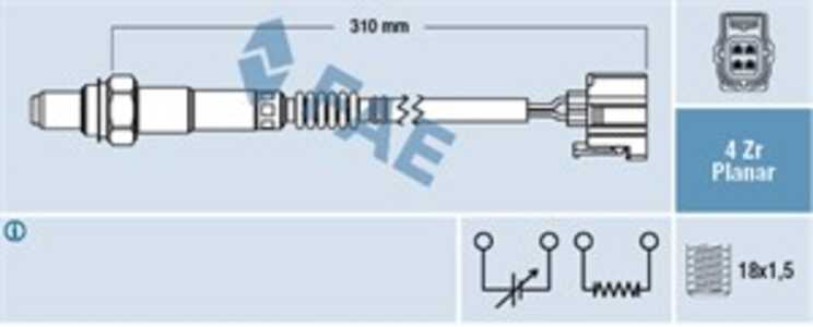 Lambdasond, Höger, mercedes-benz, 003 542 82 18, 004 542 07 18, 11H0100CP.02, 16119807103, 16119810569, 437463, 44011SK3E00, 44