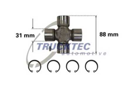 Led, kardanaxel, mercedes-benz, 31 x 88 mm, U325