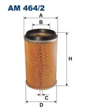 Luftfilter, daf 400 flak/chassi, 400-serie buss, 400-serie skåp, 019 2057, 192 057