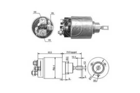 Magnetswitch, startmotor, nissan micra ii, 23300-99B16, 23343-99B10