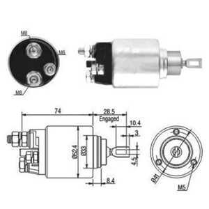 Magnetswitch, startmotor, iveco, 69502571*