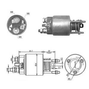 Magnetswitch, startmotor, fiat brava, bravo i, marea, marea weekend, palio, palio weekend, seicento / 600, 46231531*, 46231541*