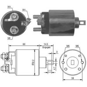 Magnetswitch, startmotor, opel combo skåp/stor limousine, corsa a tr, corsa b, corsa b skåp/halvkombi, 01202026*, 01202033*, 01