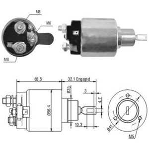 Magnetswitch, startmotor, chrysler voyager / grand voyager iii, dodge caravan, 04686 107*, 4686 107*