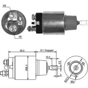 Magnetswitch, startmotor, land rover 110/127, defender cabrio, defender station wagon, discovery i, BF6 T11390 A, ERR 5009, NAD