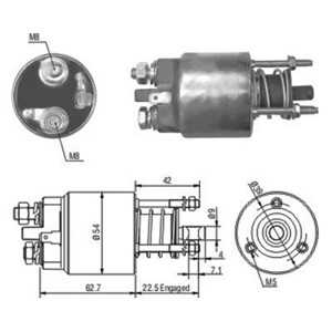 Magnetswitch, startmotor, smart cabrio, city-coupe, crossblade, fortwo cabrio, fortwo coupé, roadster, roadster coupé, 0 051 51