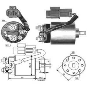 Magnetswitch, startmotor, nissan terrano i, 23343-12G02, 23343-12G03