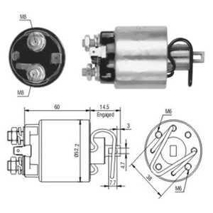 Magnetswitch, startmotor, isuzu trooper ii, trooper iii, trooper terrängbil öppen ii, trooper terrängbil öppen iii, 8943843140*