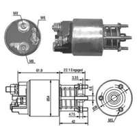 Magnetswitch, startmotor