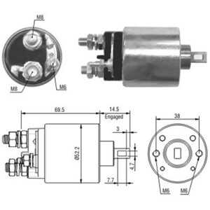 Magnetswitch, startmotor, ford,opel,vauxhall, 1202001*, 1202002*, 1202127*, 1202959*, 1209002*, 62 020 20*, 90246853*, 90341777