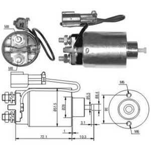 Magnetswitch, startmotor, nissan 100nx, primera, primera hatchback, primera traveller, sunny hatchback iii, sunny liftback iii,