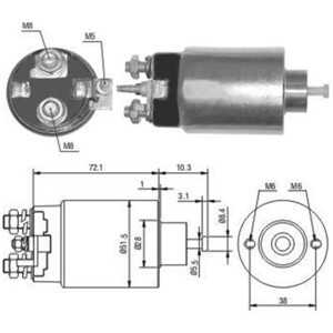 Magnetswitch, startmotor, jeep cherokee, grand cherokee i, grand cherokee ii, wrangler i, wrangler ii, 56027904*, 56041013*, 56