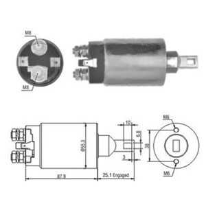 Magnetswitch, startmotor, kia pregio skåp, pride, pride kombi, rio halvkombi i, sorento i, OK60118400*, OK60A18400*