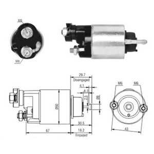 Magnetswitch, startmotor, honda civic coupé vii, civic hatchback vii, civic sedan vii, 31200PLCT51*, 31200PLRA52*, DDVDI*, DSDE