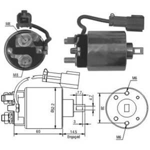 Magnetswitch, startmotor, nissan almera hatchback i, primera, primera traveller, sunny hatchback iii, sunny liftback iii, 23300