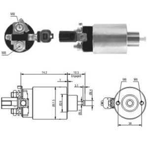 Magnetswitch, startmotor, nissan pathfinder ii, 23300-0W010*, 23300-0W011, 23300-8J000*, 23300V7260, M000T60181A*, M0T60181*, M