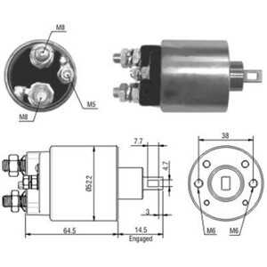 Magnetswitch, startmotor, citroën,fiat,lancia,peugeot, 555836*, 580235*, 580236*, 580250*, 580292*, 5802A6*, 5802C3*, 5802C3, 5