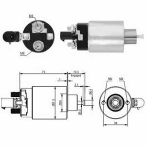 Magnetswitch, startmotor, jeep cherokee, grand cherokee i, grand cherokee ii, wrangler ii, 56041012AB*, 56041012AD*, M1T84381*,