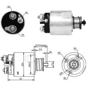 Magnetswitch, startmotor, nissan kubistar skåp, 8200049826*