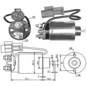 Magnetswitch, startmotor, nissan pick up, terrano ii, 23300-60U10*, 23300-86G10*, 23343-60U10, M1T60281*, M1T60285*, M1T60286*,